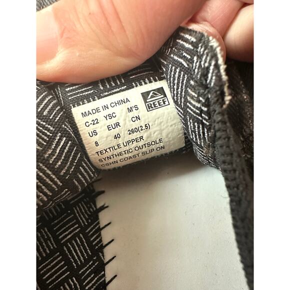 REEF Men’s Cushion Coast Slip‑On Canvas Shoe Black Stone NWT | US Size 8 - Picture 7 of 7